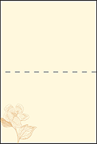 Traditional Palm Letterpress Placecard Fold Design Small