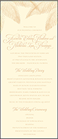 Traditional Palm Letterpress Program Tea Design Small