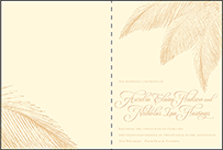 Traditional Palm Letterpress Program Design Small