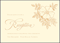 Traditional Palm Letterpress Reception Design Small