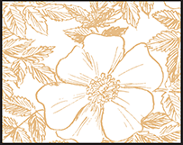 Traditional Palm Letterpress Stamp Design Small