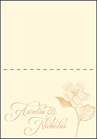 Traditional Palm Letterpress Thank You Card Fold Design Small