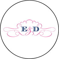 Traditional Script Letterpress Coaster Design Small