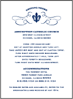 Traditional Script Letterpress Direction Design Small