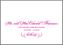 Traditional Script Letterpress Reply Envelope Design Small