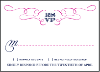 Traditional Script Letterpress Reply Design Small