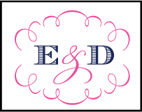 Traditional Script Letterpress Stamp Design Small