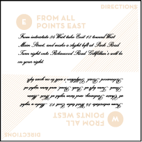 True Vintage Letterpress Direction Design Small