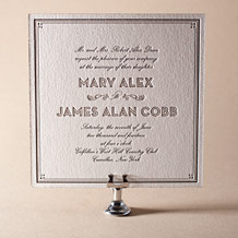 True Vintage Letterpress Invitation Design Small