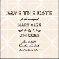 True Vintage Letterpress Save The Date Design Small