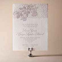 Tuileries Letterpress Invitation Design Small