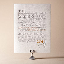 Typology Letterpress Invitation Design Small