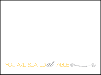 Typology Letterpress Placecard Flat Design Small
