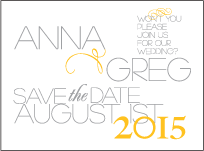 Typology Letterpress Save The Date Design Small