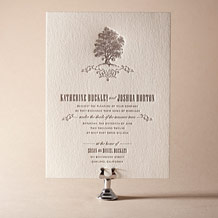 Under the Tree Letterpress Invitation Design Small