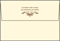 Under the Tree Letterpress Thank You Card Flat Envelope Design Small