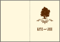Under the Tree Letterpress Thank You Card Fold Design Small