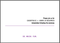 Unique Minimes Letterpress Reception Design Small