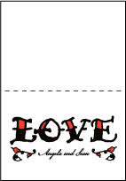 Urban Ink Letterpress Thank You Card Fold Design Small