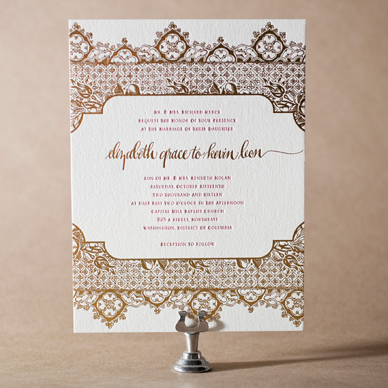 Ursula Letterpress Invitation Design Small