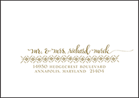 Ursula Letterpress Reply Envelope Design Small