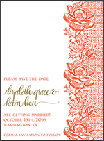 Ursula Letterpress Save The Date Design Small