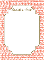 Ursula Letterpress Thank You Card Flat Design Small
