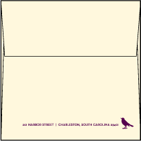 Vendage Letterpress Thank You Card Flat Envelope Design Small