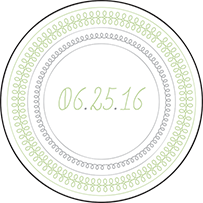 Vera Letterpress Coaster Design Small