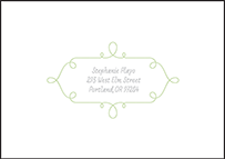 Vera Letterpress Reply Envelope Design Small