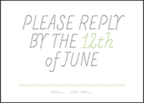 Vera Letterpress Reply Design Small