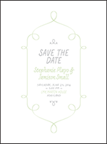 Vera Letterpress Save The Date Design Small