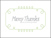 Vera Letterpress Thank You Card Flat Design Small