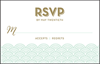 Viceroy Letterpress Reply Postcard Front Design Small
