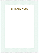 Viceroy Letterpress Thank You Card Flat Design Small