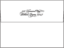 Victoria Calligraphy Letterpress Envelope Design Small