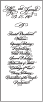 Victoria Calligraphy Letterpress Program Tea Design Small