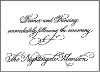 Victoria Calligraphy Letterpress Reception Design Small