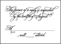 Victoria Calligraphy Letterpress Reply Design Small