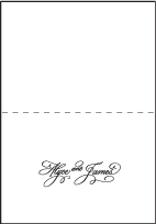 Victoria Calligraphy Letterpress Thank You Card Fold Design Small