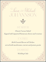 Victorian Elegance Letterpress Menu Design Small