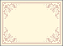 Victorian Elegance Letterpress Placecard Flat Design Small