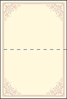 Victorian Elegance Letterpress Placecard Fold Design Small