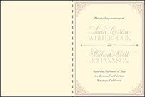 Victorian Elegance Letterpress Program Design Small