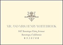 Victorian Elegance Letterpress Reply Envelope Design Small