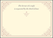 Victorian Elegance Letterpress Reply Design Small