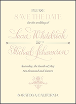 Victorian Elegance Letterpress Save The Date Design Small