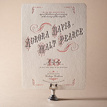 Victrola Letterpress Invitation Design Small