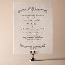 Viennese Waltz Letterpress Invitation Design Small