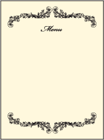 Viennese Waltz Letterpress Menu Design Small
